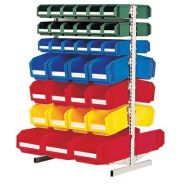 Châssis en T modulable pour stockage des bacs - Montants perforés - Charge 100 kg par module_2