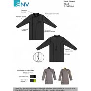 Florenml159 - Veste de cuisine SNV - Manches longues - 1 poche passepoilée côté cœur et 1 poche stylo manche gauche_1