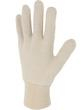 Gant de manutention en coton interlock écru - Version lourde - Ambidextre avec poignet tricot_1