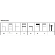 Lot de 2 chaises pliantes accrochables en acier noir - Sind Vinyl - Référence 8516 SR S_1