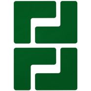 Marquage au sol pour entrepôt - Direct Signalétique - Lot de 20 coins adhésifs 127 x 127 mm en polyester laminé_1