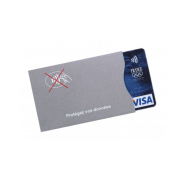 Porte carte anti RFID - Étui cartonné aluminium pour carte 86 x 54 mm - Personnalisable