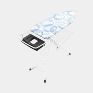Table à repasser taille C -124 x 45 cm, pour centrale vapeur Brabantia Bubbles avec repose-linge et housse PerfectFlow_1