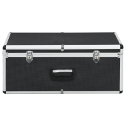 Vidaxl boîtes de rangement 2 pcs noir aluminium 91851_1