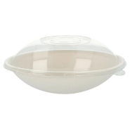 Bol ovale bagasse blanche+couvercle 22x13,5x5,5+4,5cm - par 100_1