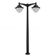 Luminaire pour mât 2 bras Gunther-60 - IP65 - E27 - 2x70W - Noir - Extérieur_1