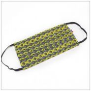 Masque barrière 3 plis Wax Vert Anis - tissu 100% coton certifié Oeko-Tex - marque VDM_1