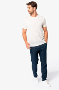 T-shirt en lin homme - NS320 - 100% lin, coupe ajustée et coutures latérales - Marque Native Spirit_1