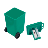 Taille-crayon en forme de container poubelle - Couleur vert - 19g_1