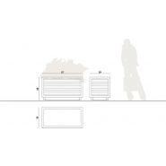 Boston 130404 - Jardinières Komserwis - Hauteur 68 cm - Bois résineux ou exotique et acier inoxydable_1