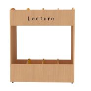 Desserte à roulettes - Bac à livres - Réf. LEC.CHB - Dimensions L1010mm x H1000mm x P452mm_1