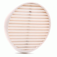 Grille d'aération ABS naturel - diamètre 17.5 cm - usage intérieur et extérieur - avec moustiquaire_1