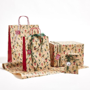 Sac kraft Enjoy naturel et rouge 23x12x30cm - par 50_1