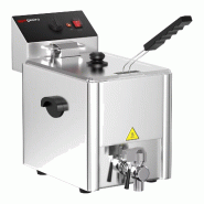 Friteuse électrique simple 8L - avec robinet de vidange | GGM_1