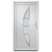 Vidaxl porte d'entrée blanc 98x190 cm pvc 3187868_1