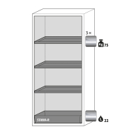 Armoire de sécurité S-CLASSIC-90 modèle S90.196.090.WDAS - Réf 30205-002-30214_1