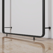 Cadre tube 60x20mm angle rond Pas 36 mm L1250xH3000mm - noir_1