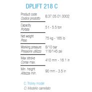 Dplift 218 C - Crics oléopneumatiques à chariot Dino Paoli - Capacité 5T - Poids 75 kg_1