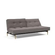 Canapé-lit INNOVATION LIVING SPLITBACK STYLETTO - Pieds chêne naturel - Convertible 115x210 cm - Tissu Mixed Dance Grey_1