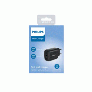 PHILIPS Chargeur secteur 18W 1 port USB Type C et 1 USB_1