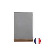 Porte menu de table en bois brut avec rainure inclinée et plexi - Lot de 2 - Référence : PFN57ZBRUT-PLEXIA4_1