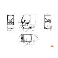 Te80 - tracteur logistique électrique 4 roues - Simai - capacité de traction 8000 kg_1