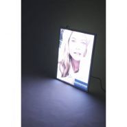 8060 - Cadre porte-affiche à clapets LED rétro-éclairé - Afix Diffusion - Format A4 - Aluminium anodisé_1