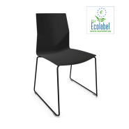 Chaise empilable Fourcast2® - dossier flexible en V - 8 couleurs - bois ou plastique - patins en téflon_1