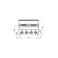 Fourneau 4 feux gaz à poser - 11.7 Kw - Gamme DOMINO 600 - Référence G4S6 - MBM_1