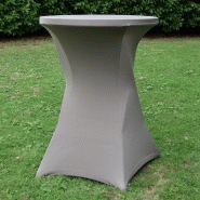 Housse mange debout élastique sable - 110x80 cm - pour réceptions et événements professionnels_1