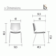 Lot de 2 chaises polyvalentes Loola - Mobel Linea. - Vert_1