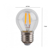 Ampoule LED E27 4W à filament G45 - Réf E27F4W - lumière chaude 350 lumens - angle 360°_1