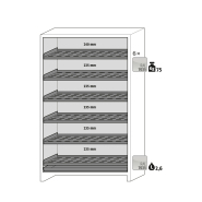 Armoire de sécurité pour batteries lithium-ion - ION-CORE-90 modèle IO90.195.120.CS.WDC - Réf 41426-047-41389 - protection incendie et détection de fumées_1