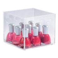 Bac de présentation PMMA carré - 12x12x10cm - Transparent - Épaisseur 3mm_1