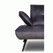 Canapé modulable TREK - dossier avance/recule - 2/3 places - velours gris graphite - design contemporain_1