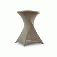 Mange-debout pliant 110x80 - housse stretch sable - intérieur/extérieur - usage professionnel_1