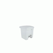 Poubelle a pedale contitop 30l blanc couvercle blanc_1