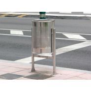 Poubelle publique Novatilu - corbeille Barcelona inox - 60 litres - Up3i_2