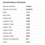 Remorque frigorifique Humbaur TK 25 37 18 - 24 PF80 - charge utile 1288 kg - isolation épaisse et plage de -20°C à +10°C_1