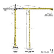1000 ec-h 40 litronic high-top - grue à tour - liebherr - hauteur max. Sous crochet 88,40 m - capacité de levage max. 40 000 kg_1