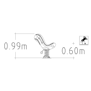 Jeu sur ressort Klump - 1 place pour aires de jeux - réf 8052542 - Hags - Vert avec fondation à enterrer_1