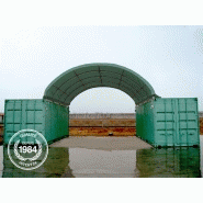 Abri tunnel de stockage - structure acier galvanisé - bâche PVC 720 g/m² - 12 x 10 x 3,6 m_1