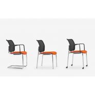 Yanos - chaise de bureau ergonomique - Girsberger France - design Paul Brooks - quatre pieds ou roulettes_2