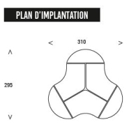 3 Postes EXPRIM Marguerite avec 3 Convivialités - Référence 9105 BP B - Fabrication Française - Plans 120° et Écrans Translucides_1