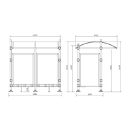 Abri vélo esthétique avec pommeaux décoratifs - PROVINCE - 6 places, aluminium et polycarbonate anti-UV_1
