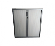 Armoire basse Steelcase d'occasion - 130 cm x 120 cm - Couleur : Gris - Meuble de rangement_1