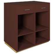 Comptoir 90x60x93,8cm/reposac 70x20xH12cm lie de vin - 2tir.2tabl. - lie de vin_1