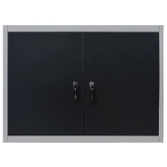 Vidaxl armoire à outils murale style industriel métal gris et noir 145365_1
