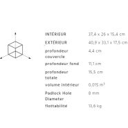 1450EU Valise Protector - Valise étanche Peli - Intérieur 37,4 × 26 × 15,4 cm - Étanche, résistante aux chocs et à la poussière_1