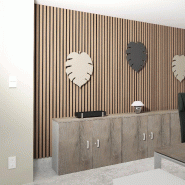 Armoire basse à portes battantes - Mobel Linea - 100, Gris aluminium, Chêne grisé_1